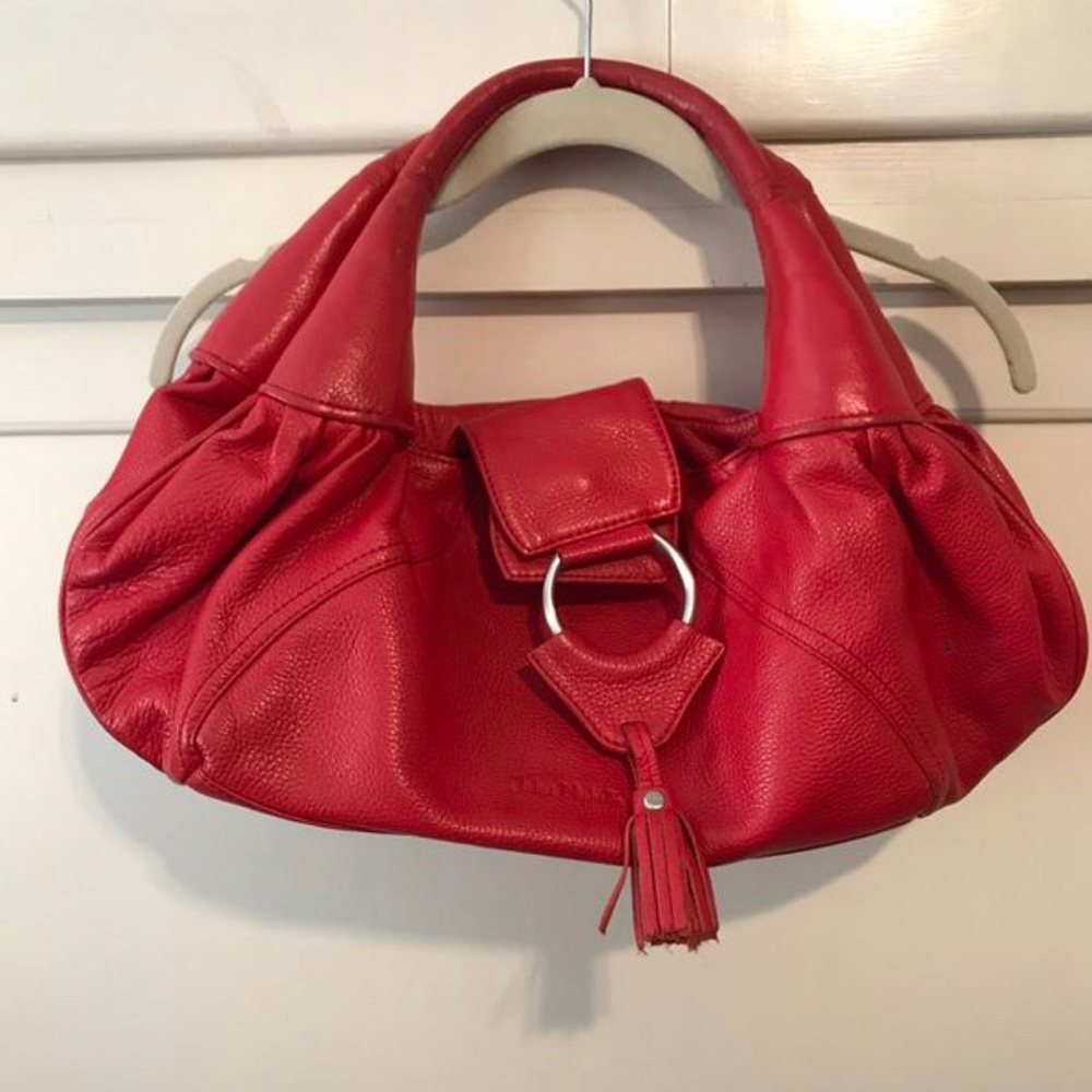 Juliet michelle Real leather red hang bag